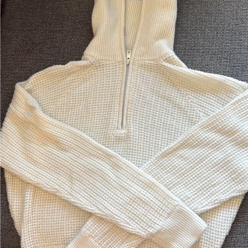 (Set) ALO Yoga Cashmere Plush Waffle 1/4 Zip Pullover + High Waist Pant - Picture 9 of 10